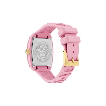 Versace Dominus Ecoceramic Pink Dial Watch