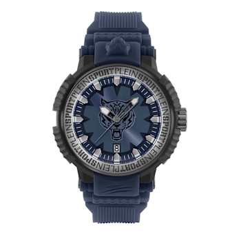 Tiger Power Blue Dial Silicone Strap Watch
