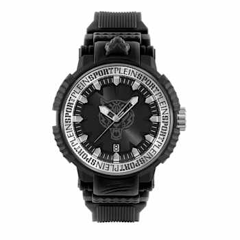 Tiger Power Black Dial Silicone Strap Watch