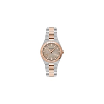 Vega Upper East Gray Dial Two-tone Stainless Steel Bracelet Watch