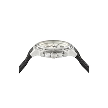 Ferragamo Sport Chrono Silver Tone Dial Silicone Strap Watch