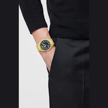Versace Anteo Black Dial Bracelet Watch