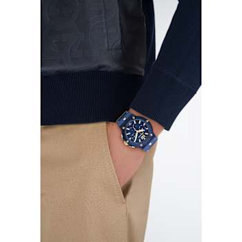 F-80 Translucent Blue Dial Chronograph Watch