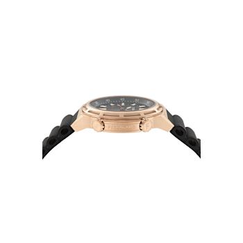 Ferragamo Sport Rose Bezel Black Polyurethane Strap Watch