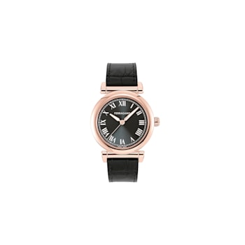 Ferragamo Allure Calf Leather Strap Womens Watch
