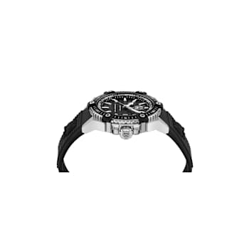 Urban Pulse Black Dial Silicone Strap Watch