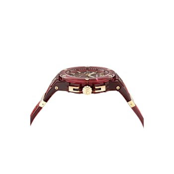 F-80 Translucent Burgundy Dial Chronograph Watch