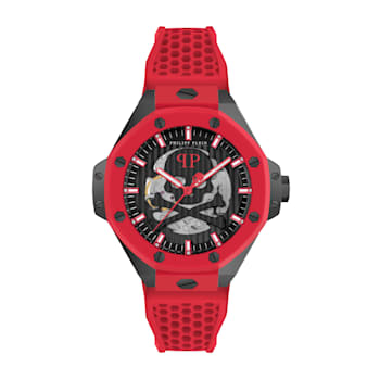 Plein $keleton Royal Silicone Strap Mens Watch