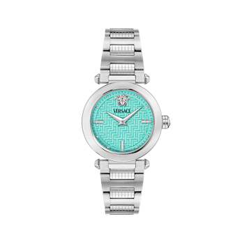 Versace Greek Light Blue Dial Stainless Steel Bracelet Watch