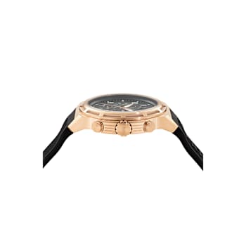 Ferragamo Sport Chrono Black Dial Silicone Strap Watch