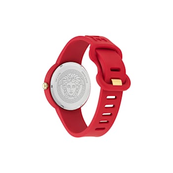Medusa Pop Red Dial Silicone Watch