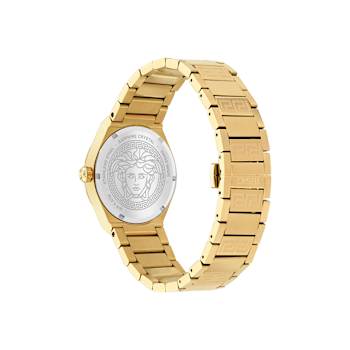 V-Auria Black Dial Yellow Stainless Steel Bracelet Watch