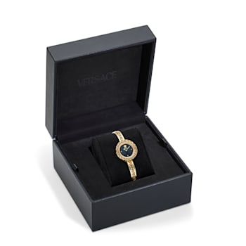 La Greca Womens Watch IP Yellow Gold Case Black Guilloché Dial IP Yellow
Gold Bracelet