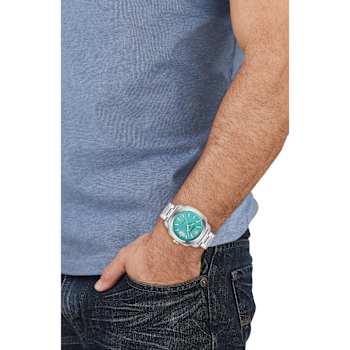 Dylos Automatic Blue Dial Stainless Steel Bracelet Watch