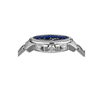 New Chrono Chronograph Stainless Steel Bracelet Watch