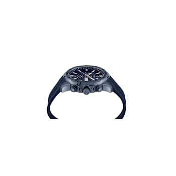 Impact Chronograph Blue Dial Silicone Strap Watch