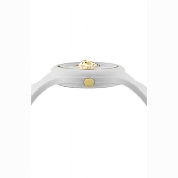 Versus Versace Fire Island Lion White Silicone Strap Watch