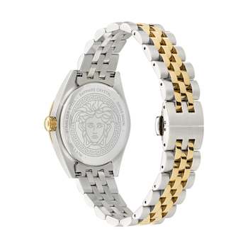 V-Code Silver Tone Dial Two-tone Stainless Steel Bracelet Watch