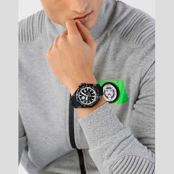 Urban Pulse IP Black Case Silicone Strap Watch