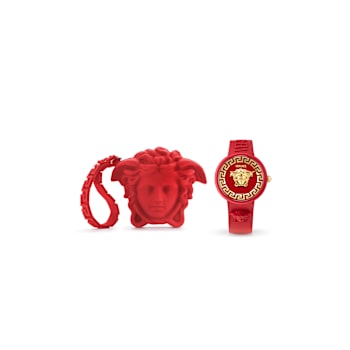 Medusa Pop Red Dial Silicone Watch