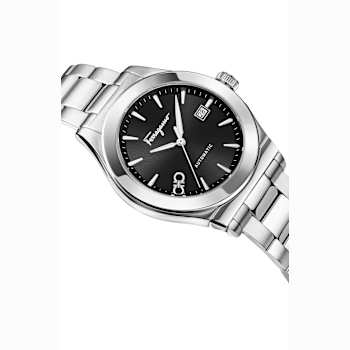 Ferragamo 1927 Black Dial Stainless Steel Automatic Watch