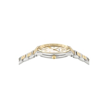 Ferragamo Sapphire Logo White Matte Dial Two-tone Stainless Steel
Bracelet Watch