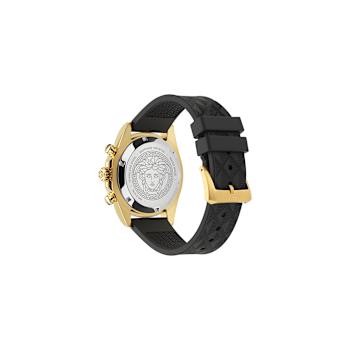 Versace Chrono X Black Dial Leather Watch