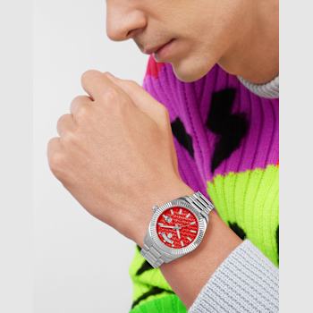Date Superlative Stainless Steel Bracelet Mens Watch
