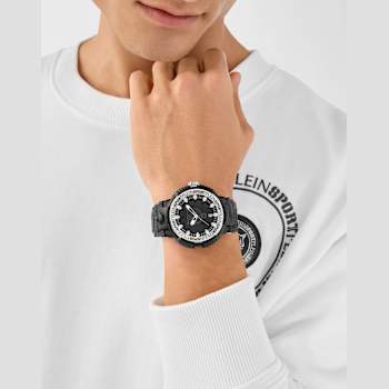 Tiger Power Black Dial Silicone Strap Watch