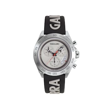 Ferragamo Urban Chrono Strap Watch With Guilloché Dial
