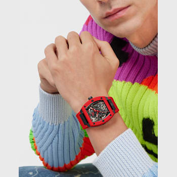 The $keleton Silicone Strap Mens Watch