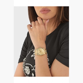 Philipp Plein Date Superlative Yellow Dial Yellow Stainless Steel
Bracelet Watch