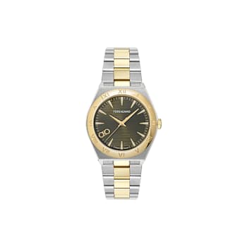 Vega Upper East Green Dial Two-tone Stainless Steel Bracelet Watch