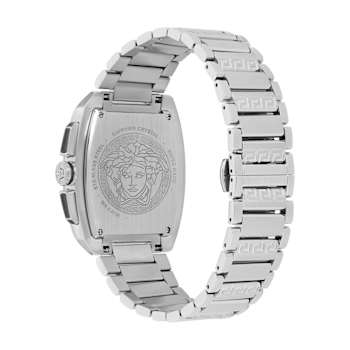 Versace Dominus Black Dial Stainless Steel Chronograph Watch