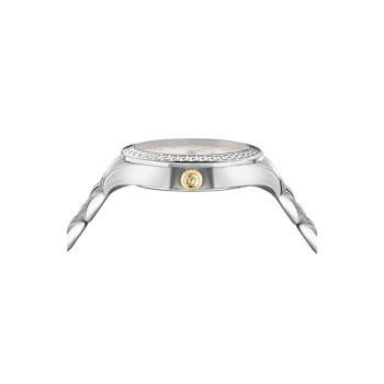 Versace Hellenyium Silver Tone Sunray Dial Bracelet Watch