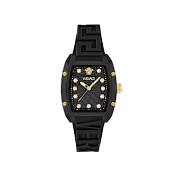 Versace Dominus Ecoceramic Black Dial Watch