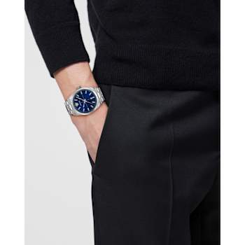 Versace Millenyium Blue Dial Stainless Steel Bracelet Watch