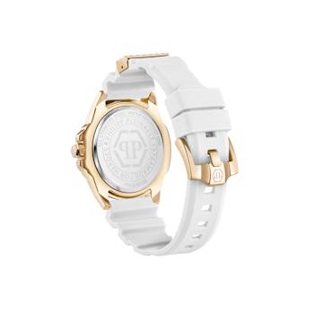 Plein Majesty White Dial Silicone Strap Crystal Watch