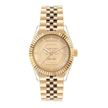 Philipp Plein Date Superlative Yellow Dial Yellow Stainless Steel
Bracelet Watch