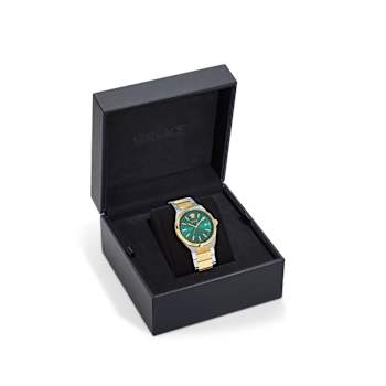 V-Auria Green Dial Two-tone Stainless Steel Bracelet Watch