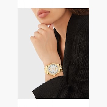 Philipp Plein Date Superlative White Dial Yellow Stainless Steel
Bracelet Watch