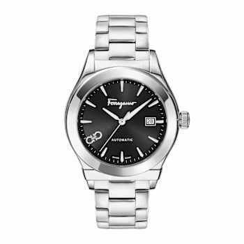 Ferragamo 1927 Black Dial Stainless Steel Automatic Watch