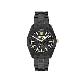 V-Dome Aluminum Bracelet Black Dial Watch