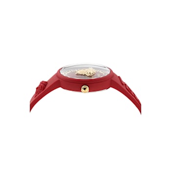 Medusa Pop Red Dial Silicone Watch