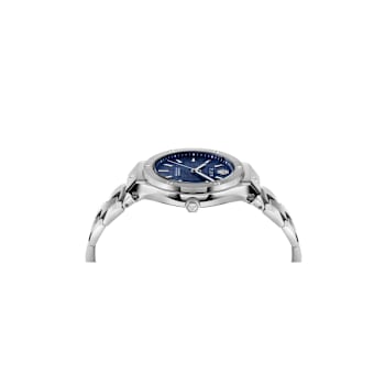 Plein Underdog Blue Dial Stainless Steel Bracelet Watch