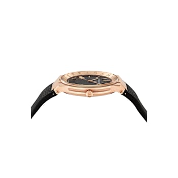 Ferragamo Sapphire Logo Black Matte Dial Recycled PU Watch