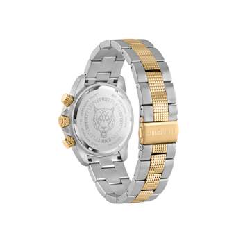 Hurricane Chronograph Blue Dial Two-tone Bracelet Watch