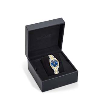 Versace Millenyium Blue Dial Two-tone Stainless Steel Bracelet Watch