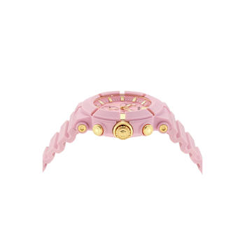 Versace Real Active Chrono Pink Dial Silicone Strap Watch
