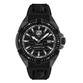 Urban Pulse IP Black Case Silicone Strap Watch